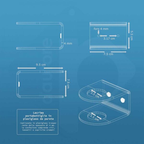 lacrima portabottiglie verticale da parete 4